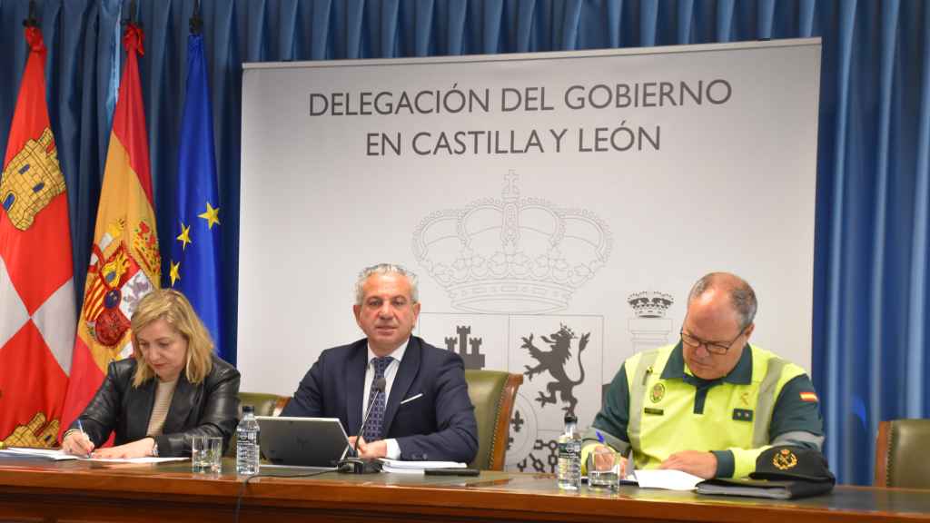 El delegado del Gobierno en Castilla y León, Nicanor Sen, en la presentación del plan de choque de la DGT para reducir la siniestralidad en las carreteras de la Comunidad