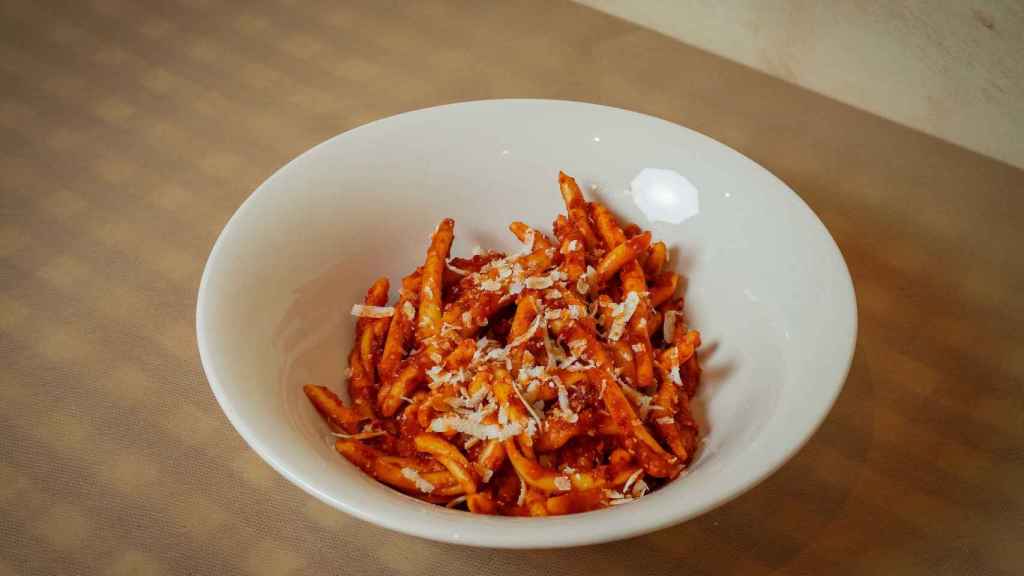 La pasta que se elabora con 'nduja.