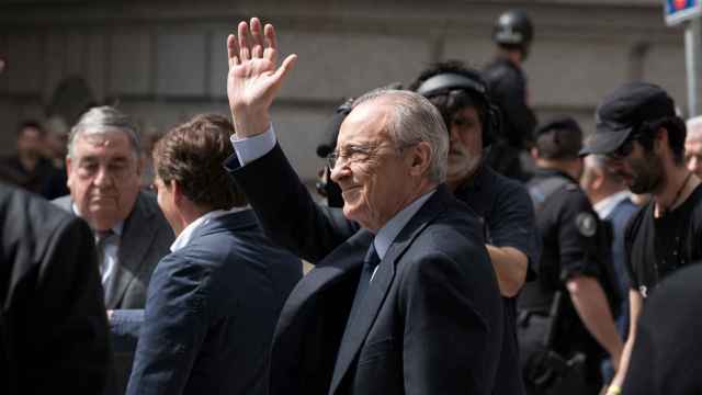 Florentino Pérez, durante la celebración de la 36ª Liga del Real Madrid