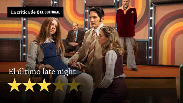 Ingrid Torelli, David Dastmalchian y Laura Gordon, en 'El último late night'
