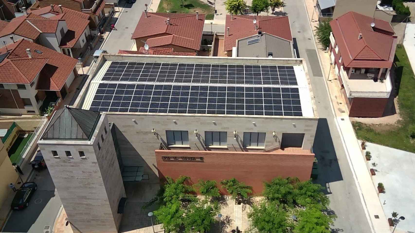 Imagen de archivo de una comunidad energética en la Casa de Cultura de Valtierra (Navarra).