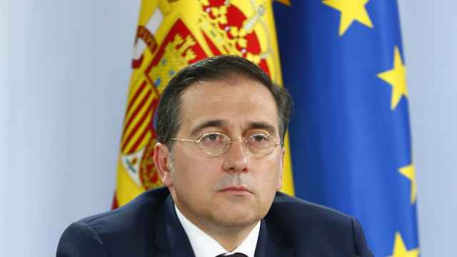 José Manuel Albares, ministro de Exteriores, este martes, en la rueda de prensa posterior al Consejo de Ministros.