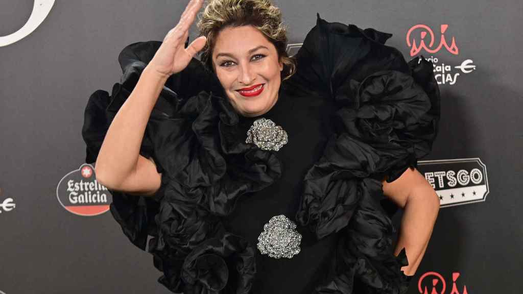 Estrella Morente en un acto público en Madrid, en 2023,
