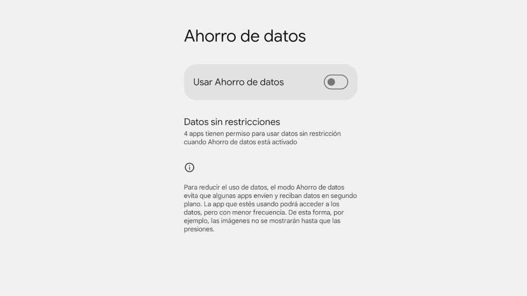 Ahorro de datos
