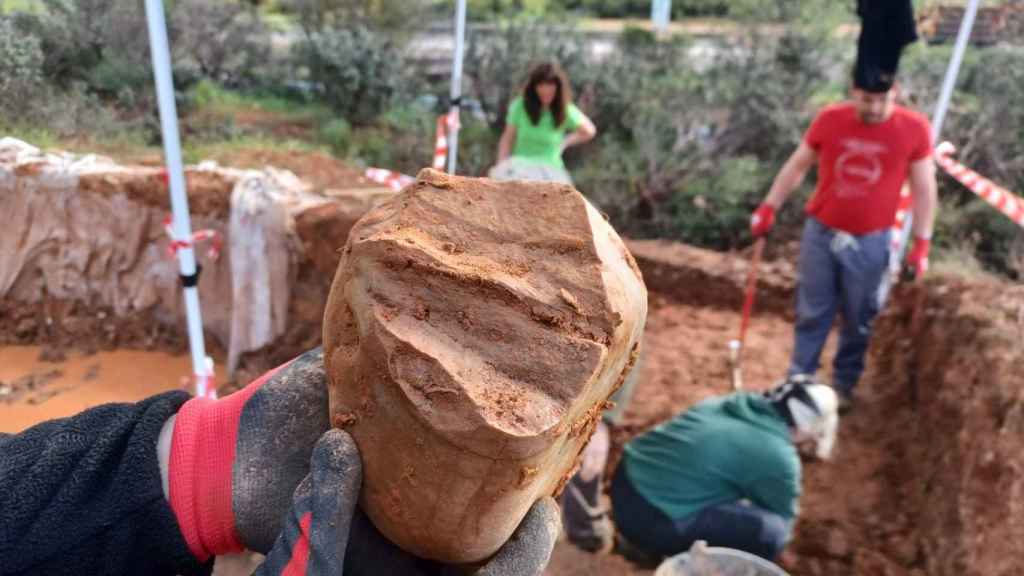 Detalle de una de las piezas encontradas