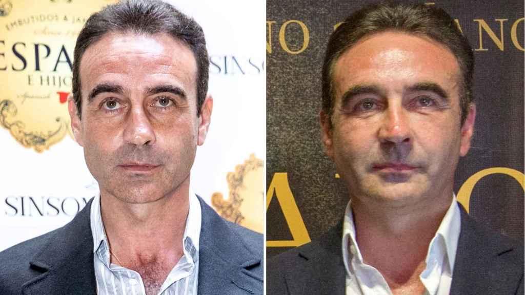 Enrique Ponce en un fotomontaje de EL ESPAÑOL con su antes y después.