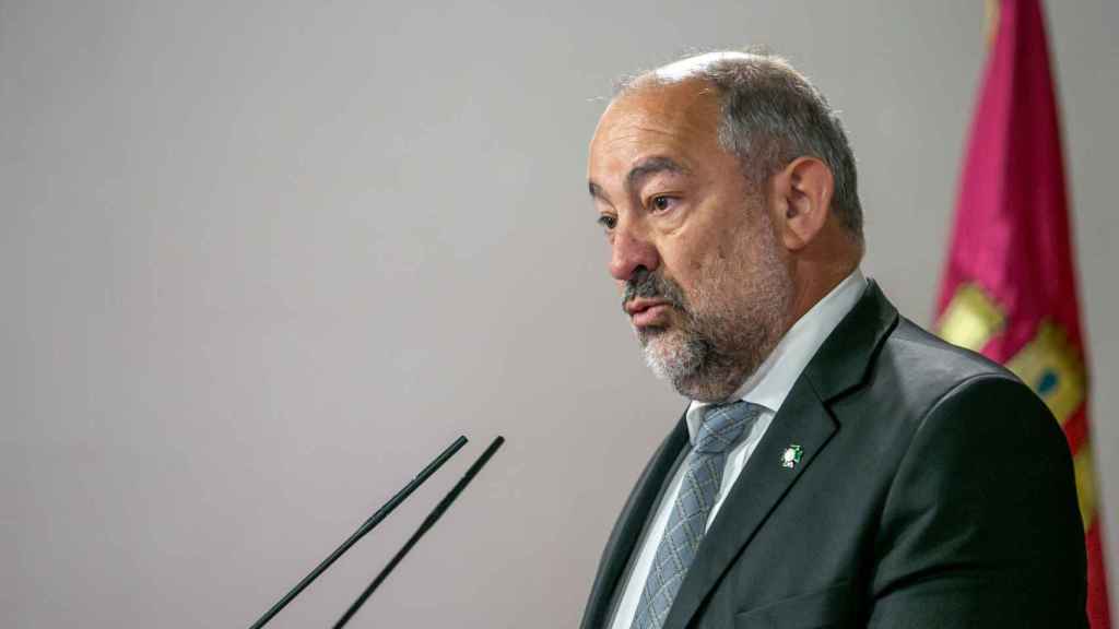 Julián Garde, rector de la UCLM, durante su intervención.