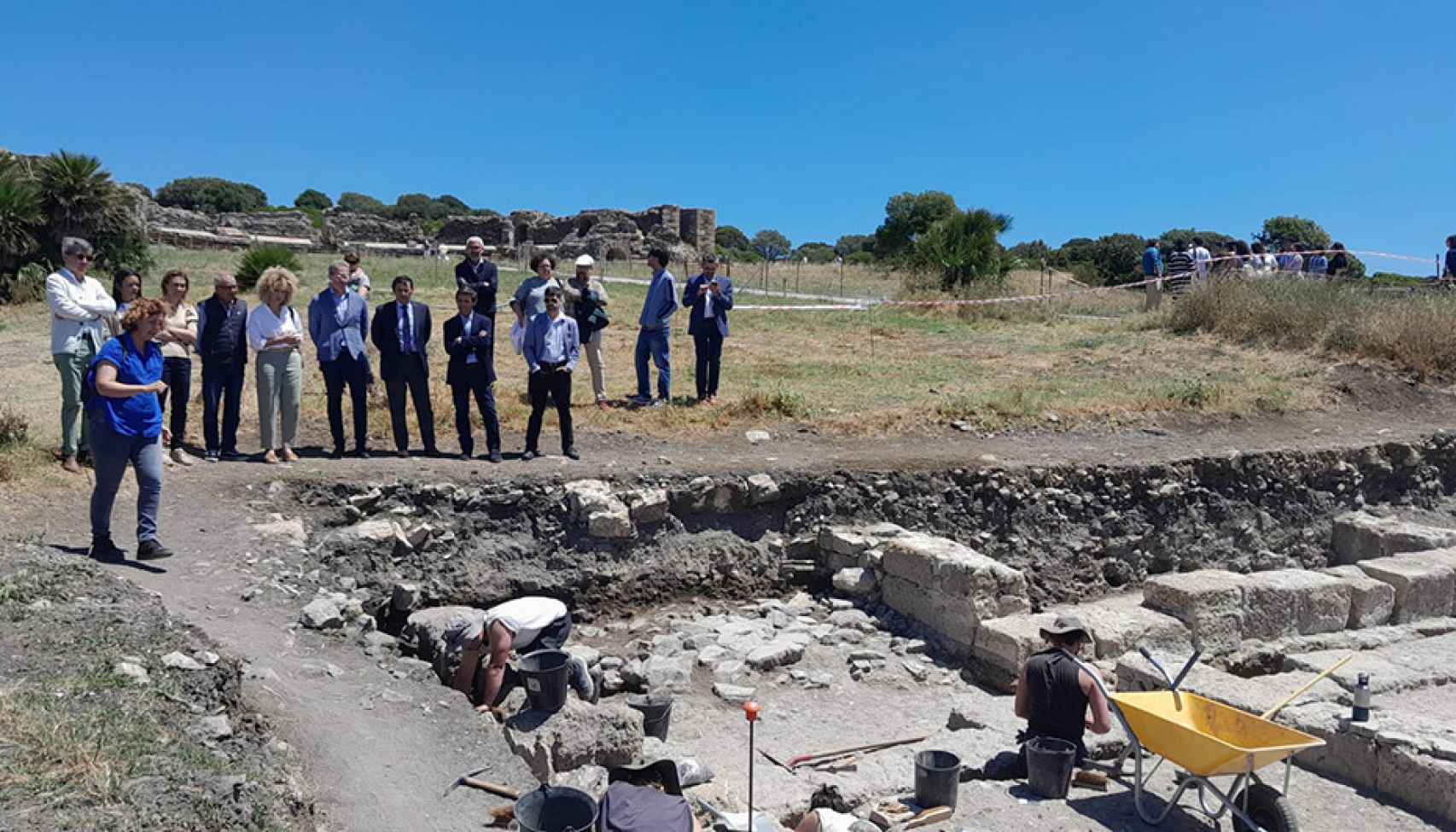 Trabajos de excavación en Baelo Claudia.