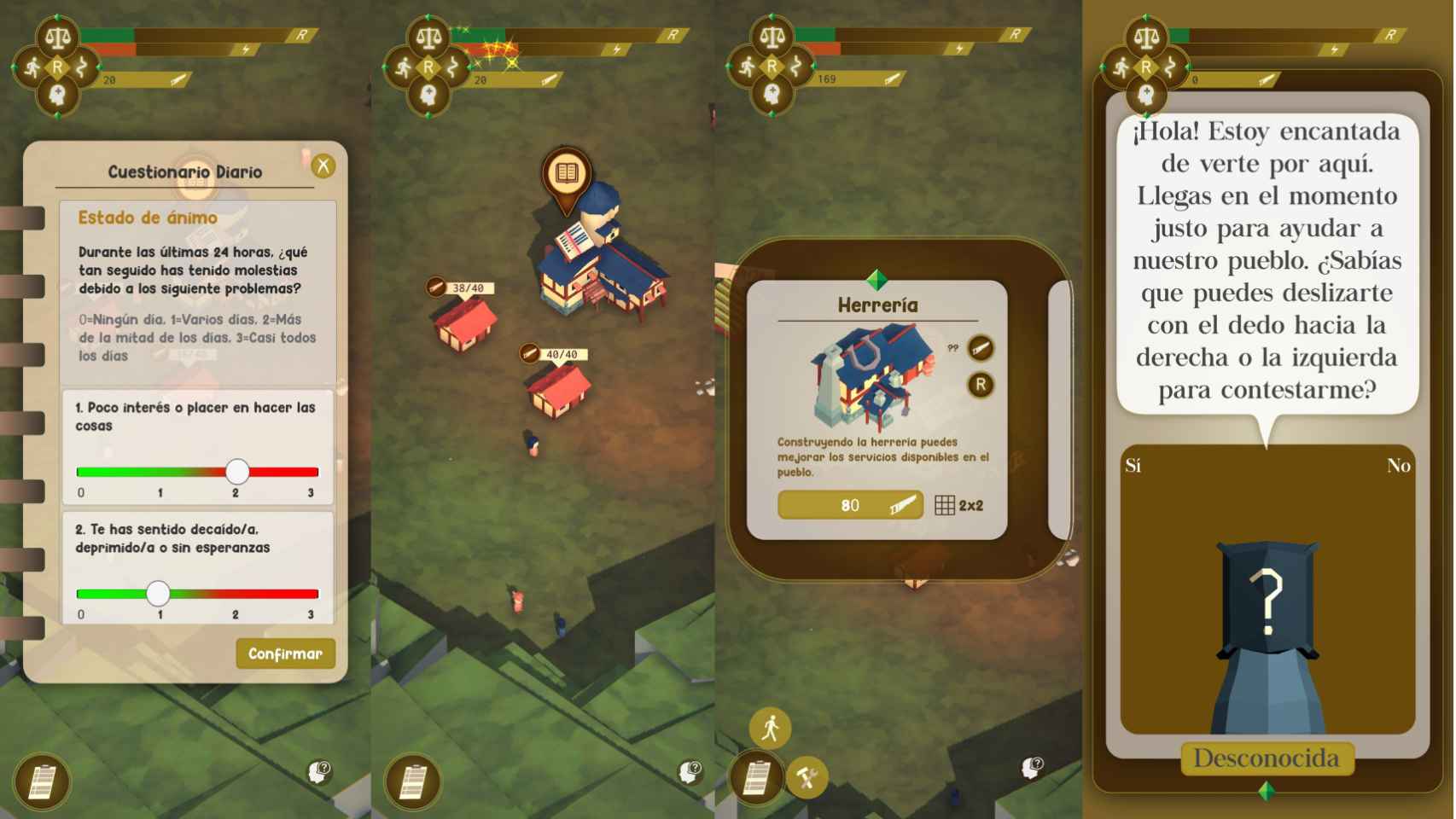 Varias de las pantallas del videojuego 'Horizon Resilience’.