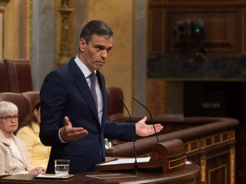 Pedro Sánchez en el Congreso de los Diputados.