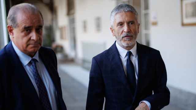 El director general de la Policía Nacional, Francisco Pardo Piqueras, y el ministro de Interior, Fernando Grande-Marlaska, en un acto de la Policía.