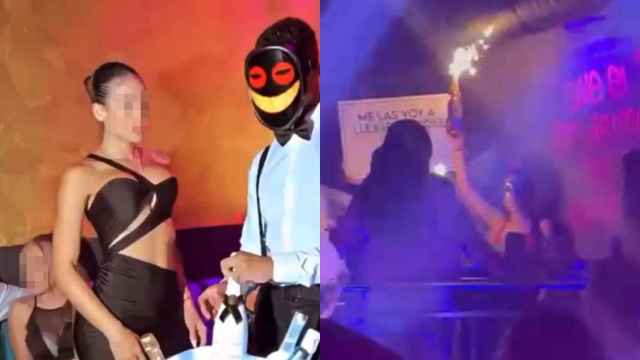 Fotos de algunos reservados de discotecas de Madrid.