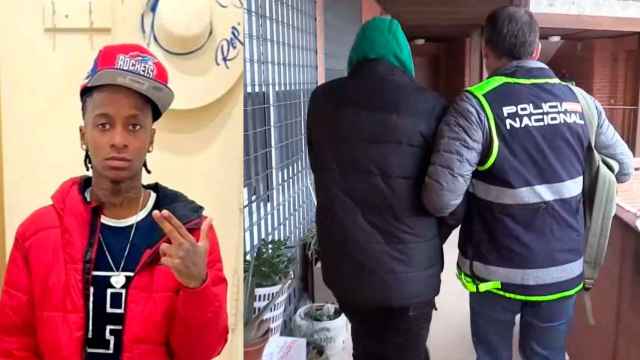 Álex de la Rosa y uno de sus asesinos en el momento de su detención.