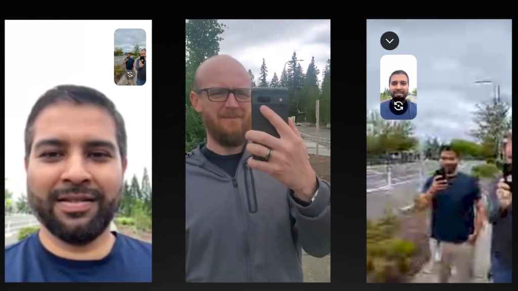 Prueba de videollamada a través de un satélite