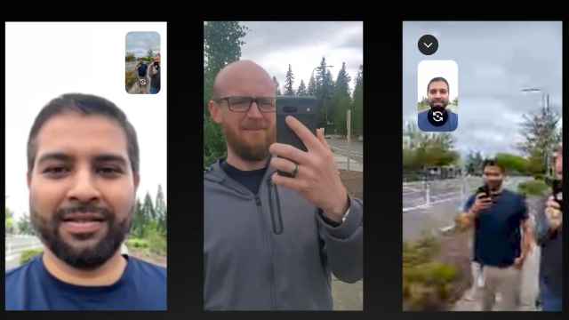 Prueba de videollamada a través de un satélite