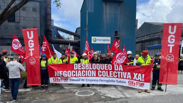 Imagen de archivo de una protesta de Ferroglobe