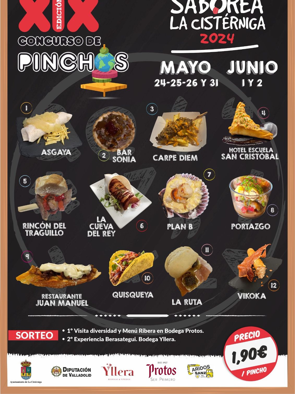 Las propuestas que se presentan en el Concurso de Pinchos Saborea en La Cisterniga