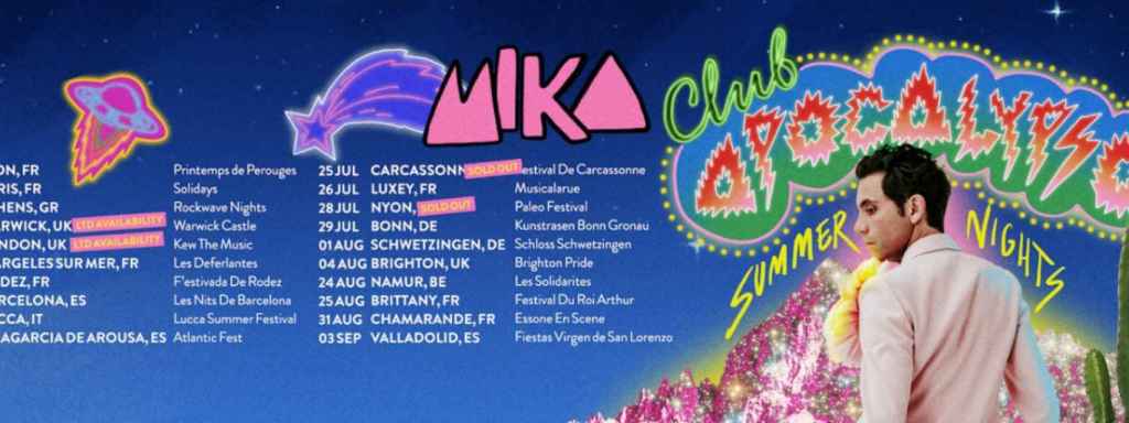 Cartel de conciertos de Mika