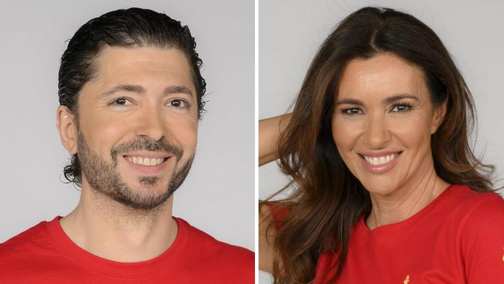 Arantxa del Sol y Ángel Cristo en el posado de 'Supervivientes 2024'.