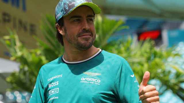 Fernando Alonso, durante el Gran Premio de Miami.