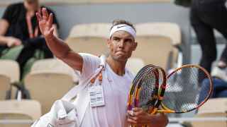 Rafa Nadal, tras un entrenamiento en las instalaciones de Roland Garros