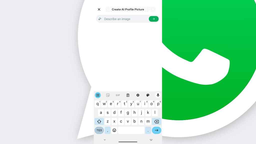 La pantalla para generar imagen del perfil con inteligencia artificial