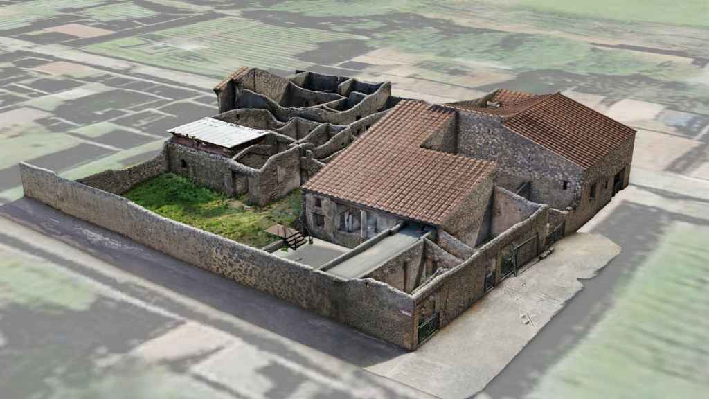 Modelo digital de la ínsula 14 de la Regio I de Pompeya.