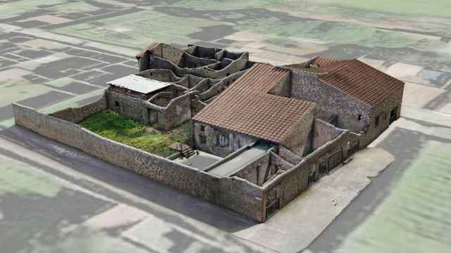 Modelo digital de la ínsula 14 de la Regio I de Pompeya.