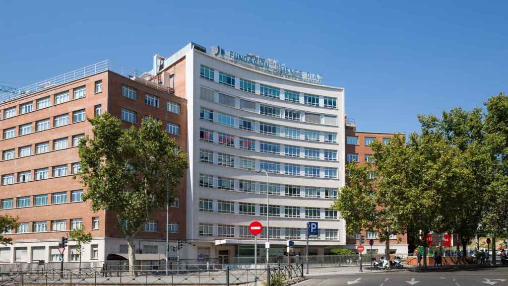 Fachada de Fundación Jiménez Díaz, que ha contratado la concesión del hospital militar de chamberí.