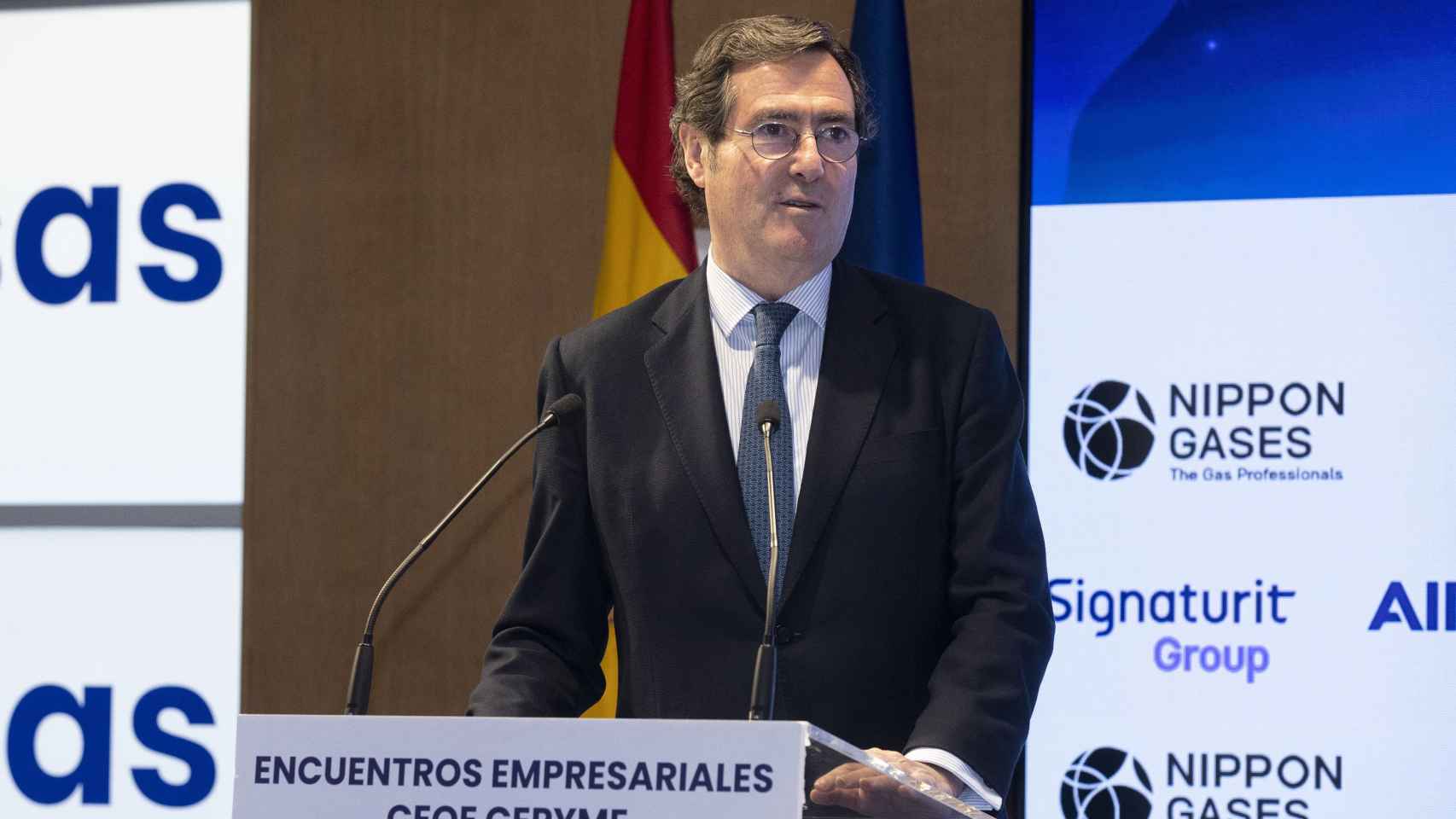 El presidente de la CEOE, Antonio Garamendi