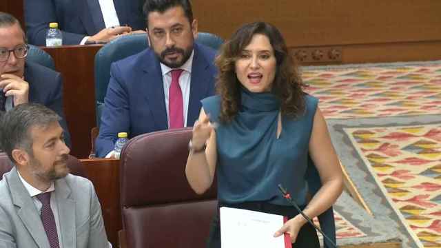 Ayuso en una fotografía de archivo en la Asamblea de Madrid.