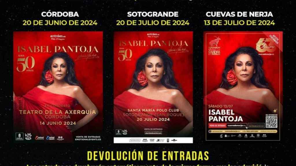Una imagen de la cancelación de los conciertos.