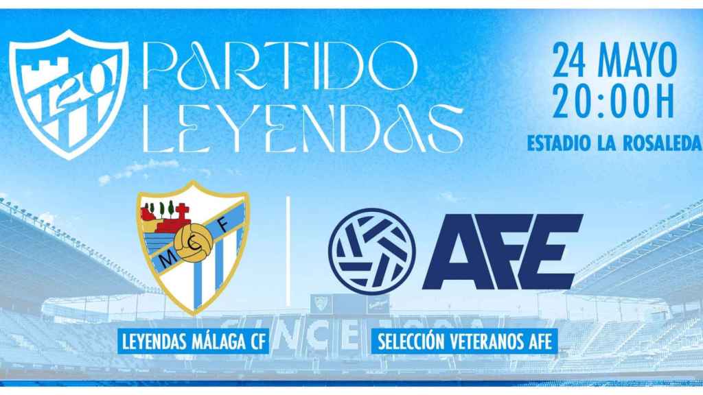 El Málaga CF pone el colofón a los actos del 120 aniversario con un partido de leyendas