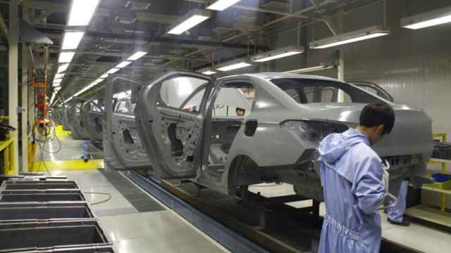 Una fábrica de automóviles en China.