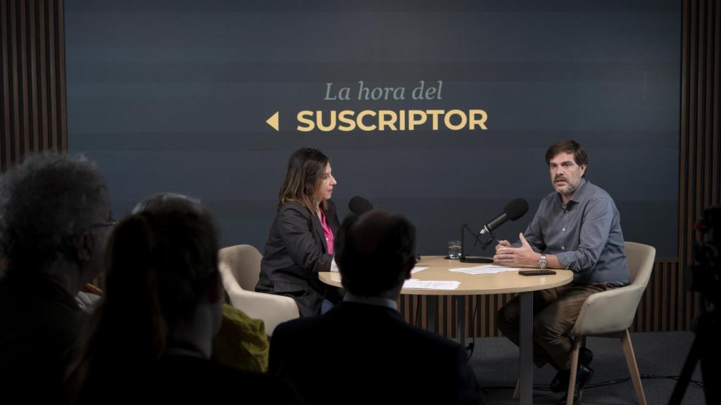 Puri Beltrán y Mario Díaz durante 'La hora del suscriptor'.