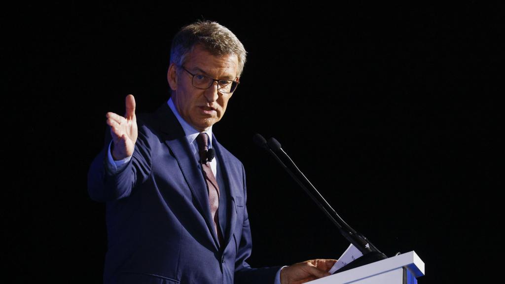 Alberto Núñez Feijóo en un acto  del Cercle d'Economía este jueves.