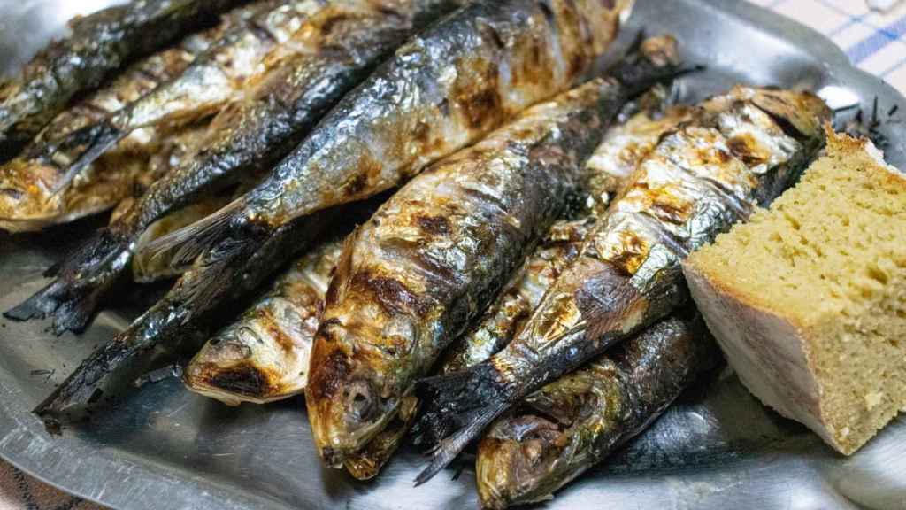Bandeja de sardinas a la plancha.