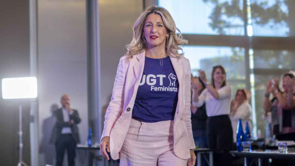 La vicepresidenta segunda y ministra de Trabajo y Economía Social, Yolanda Díaz, este viernes.