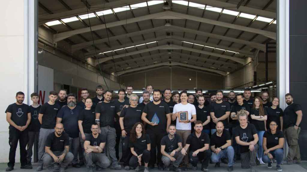 La plantilla de Meltio, en Linares, donde la tecnológica tiene su sede central.