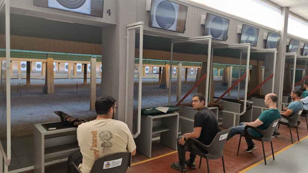 El campo de tiro donde hacen la prueba práctica.