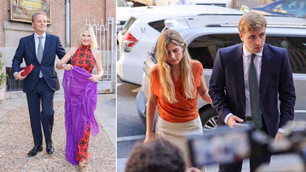 Eugenia Martínez de Irujo y Luis y Amina, los hijos de Cayetano Martínez de Irujo y Genoveva Casanova.