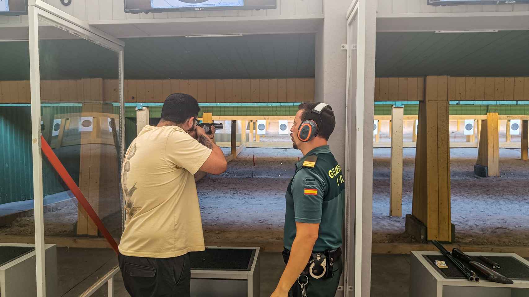 Un aspirante realizando la prueba práctica.