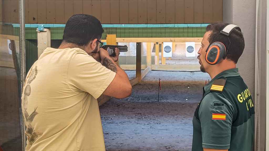 Un aspirante realizando la prueba práctica.