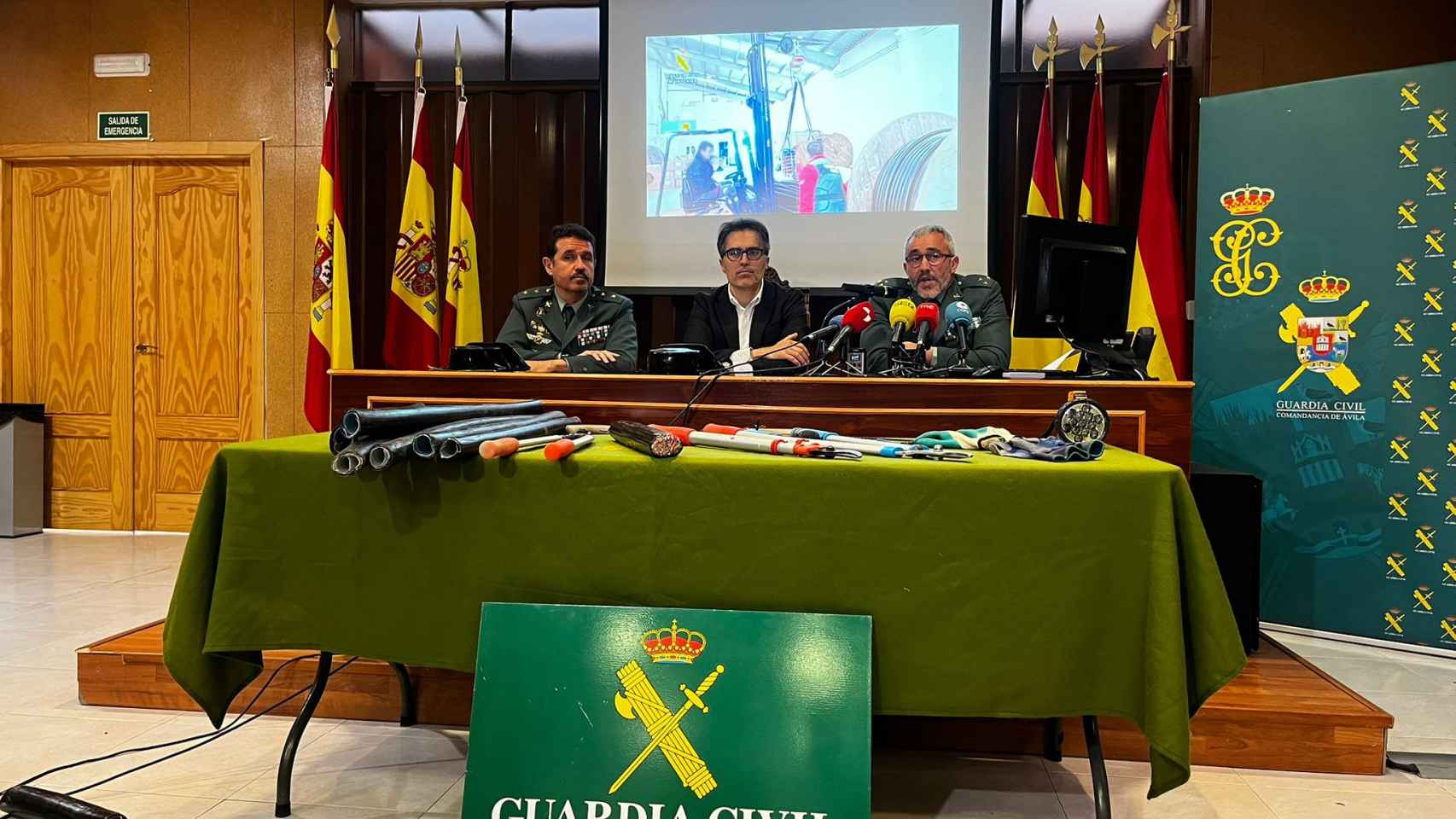 Imagen de parte del cableado recuperado