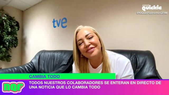 Belén Esteban en los estudios de RTVE en Sant Cugat (Barcelona).