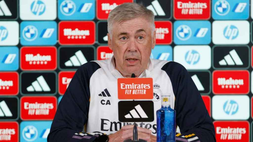 Carlo Ancelotti, en rueda de prensa.