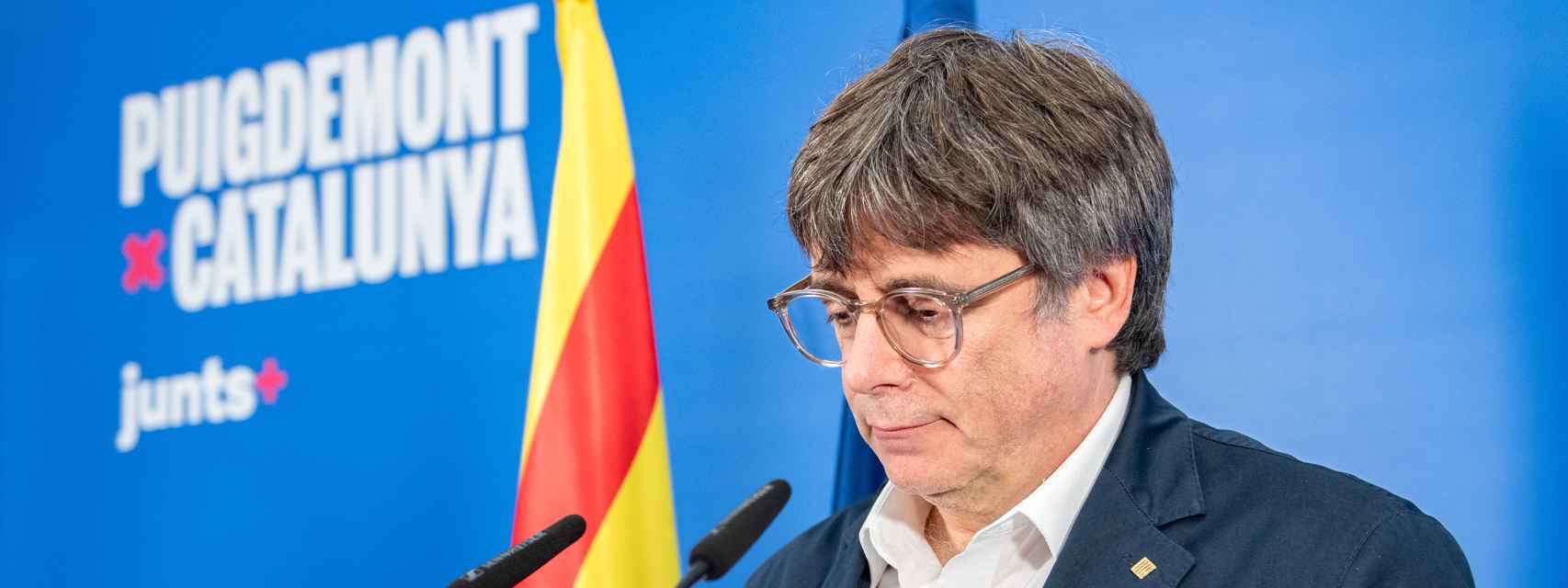 Puigdemont en una rueda de prensa hace dos semanas