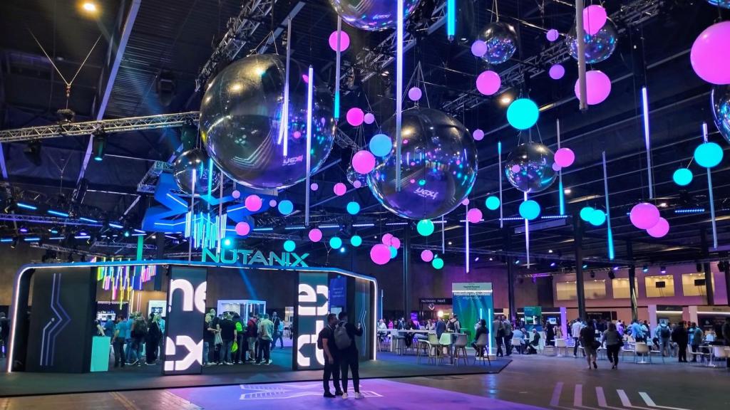 Uno de los espacios del evento de Nutanix.