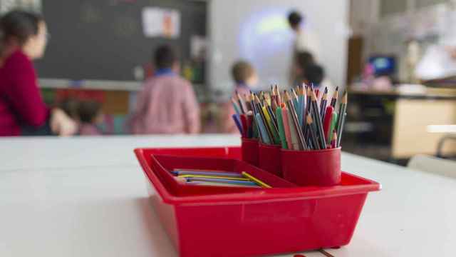 Clase de un colegio de Sevilla en una imagen de archivo.