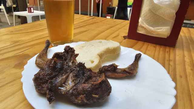 Una de las codornices fritas de Ruperto.